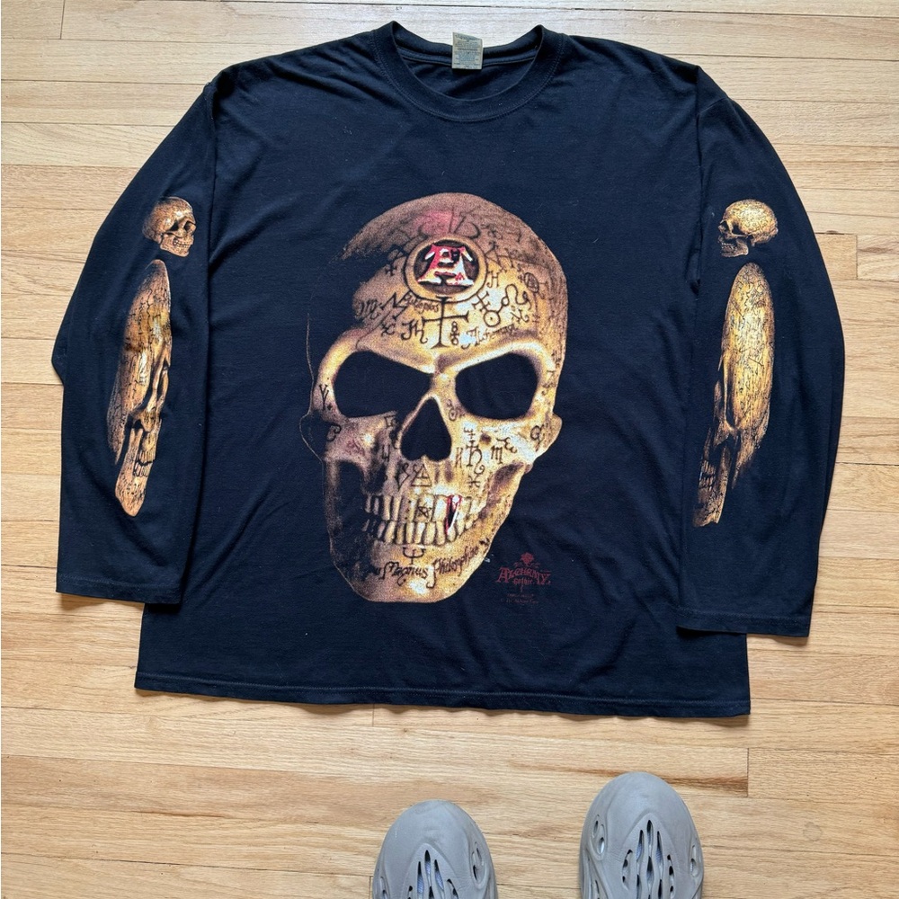 Vintage 90s Demons the Alchemy Carta Gothic Long Sleeve Y2K XL